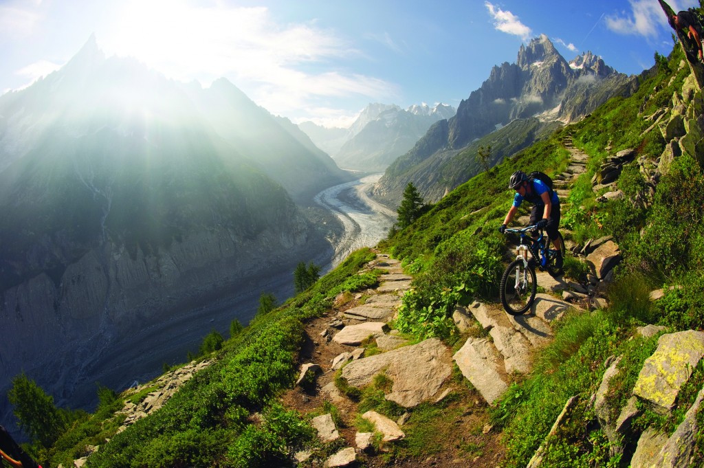 Matt Hunter mountain biking in Chamonix, France